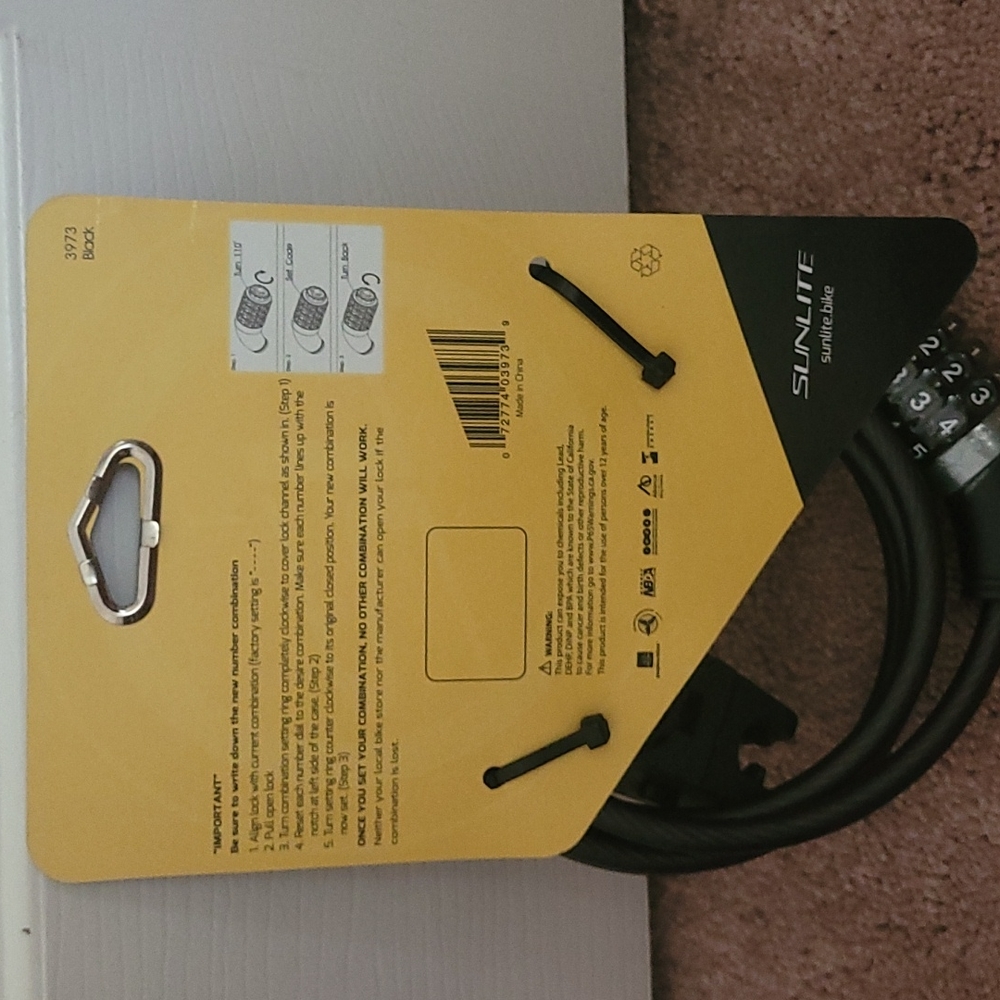 Sunlite Resettable Combo Lock - Picture 3 of 7